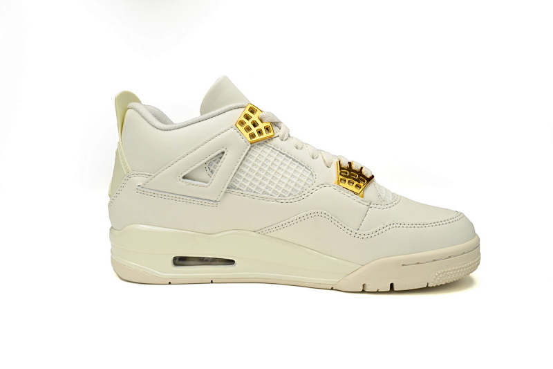 【CA0XH】白金扣 头层皮乔丹4代篮SB联名球鞋 AQ9129-170 Nike Air Jordan 4 WMNS "Sail"