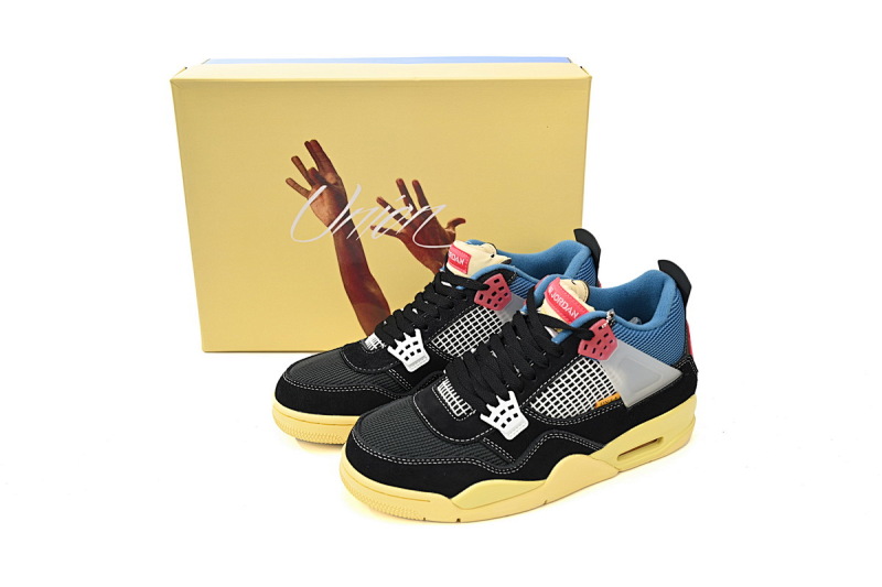 【DA0OG】UN黑蓝 OG版本乔丹4代篮球鞋DC9533-001 Union LA x Air Jordan 4 Retro SP Off Noir Black