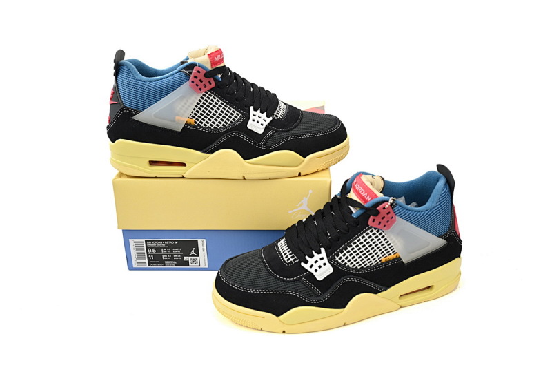 【DA0OG】UN黑蓝 OG版本乔丹4代篮球鞋DC9533-001 Union LA x Air Jordan 4 Retro SP Off Noir Black