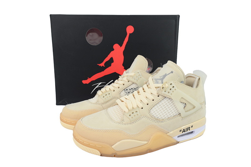 【DA0OG】OW联名 OG版本乔丹4代篮球鞋 CV9388-100 OFF White x Air Jordan 4 Sail