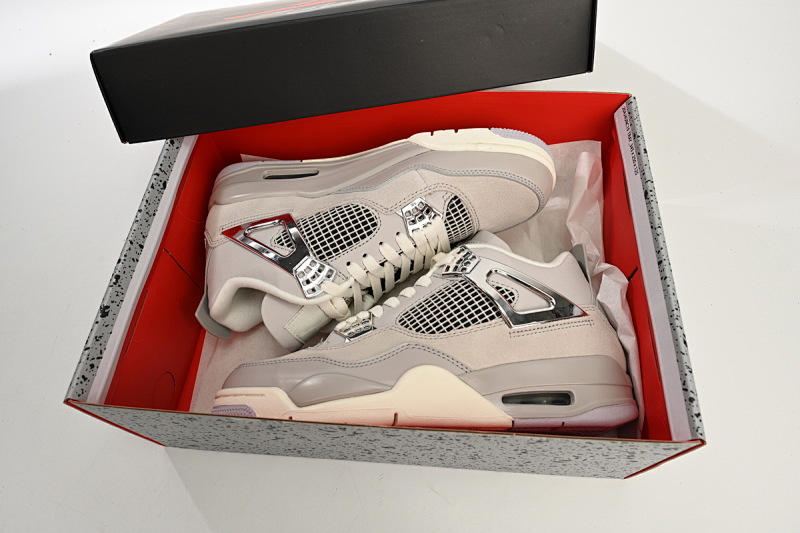 【BA7PB】灰色 公司级乔丹4代篮球鞋 AQ9129-001 Air Jordan 4 WMNS “Frozen Moments”