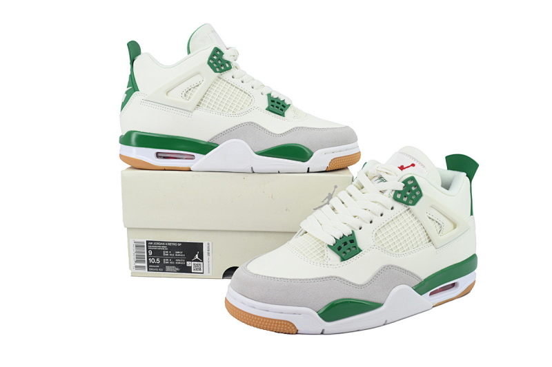【BA7PB】松木绿 头层皮乔丹4代篮SB联名球鞋 DR5415-103 Nike SB x Air Jordan 4 “Pine Green”Calaite