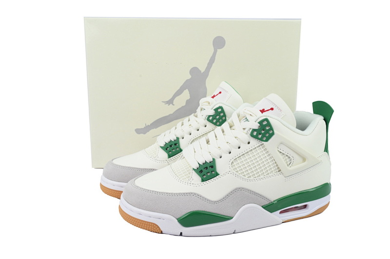 【BA7PB】松木绿 头层皮乔丹4代篮SB联名球鞋 DR5415-103 Nike SB x Air Jordan 4 “Pine Green”Calaite