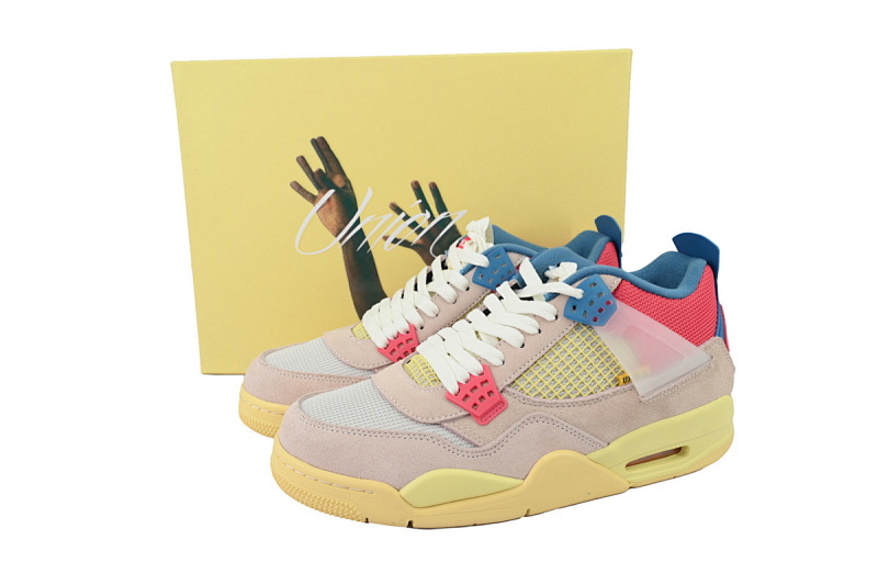 【BA7PB】UN浅粉 乔丹4代篮球鞋 DC9533-800 Union LA x Air Jordan 4 Retro “Guava Ice”