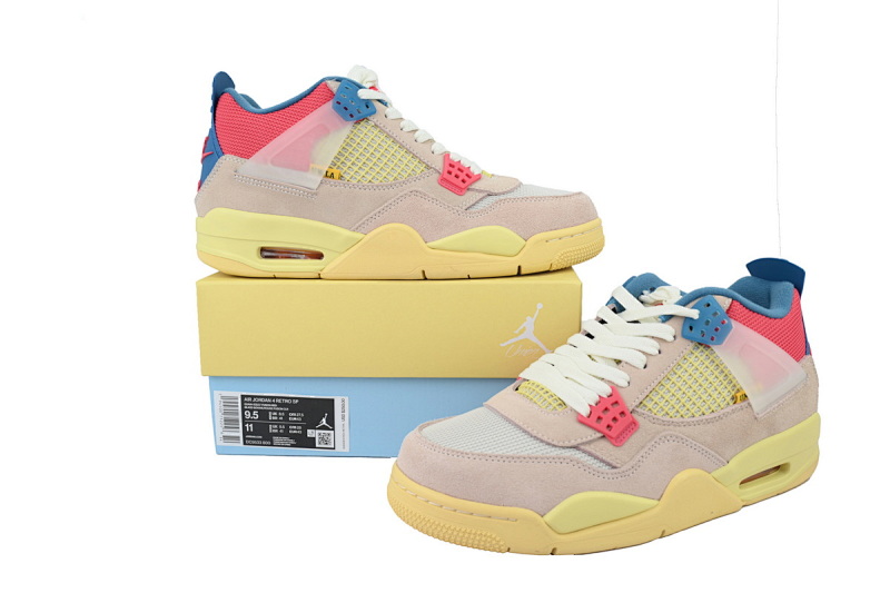 【BA7PB】UN浅粉 乔丹4代篮球鞋 DC9533-800 Union LA x Air Jordan 4 Retro “Guava Ice”