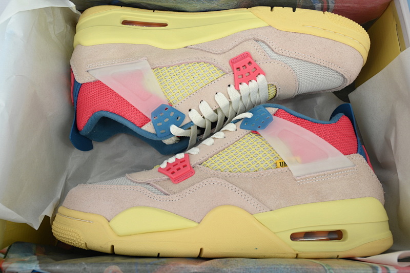 【BA7PB】UN浅粉 乔丹4代篮球鞋 DC9533-800 Union LA x Air Jordan 4 Retro “Guava Ice”