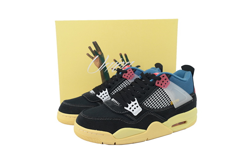 【BA7PB】UN黑蓝 乔丹4代篮球鞋DC9533-001 Union LA x Air Jordan 4 Retro SP Off Noir Black