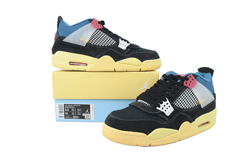 【BA7PB】UN黑蓝 乔丹4代篮球鞋DC9533-001 Union LA x Air Jordan 4 Retro SP Off Noir Black