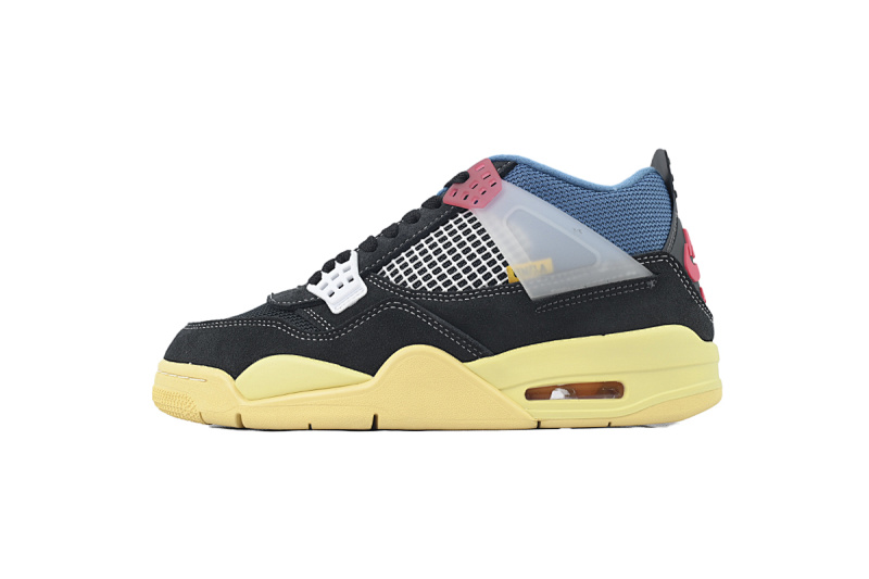 【BA7PB】UN黑蓝 乔丹4代篮球鞋DC9533-001 Union LA x Air Jordan 4 Retro SP Off Noir Black