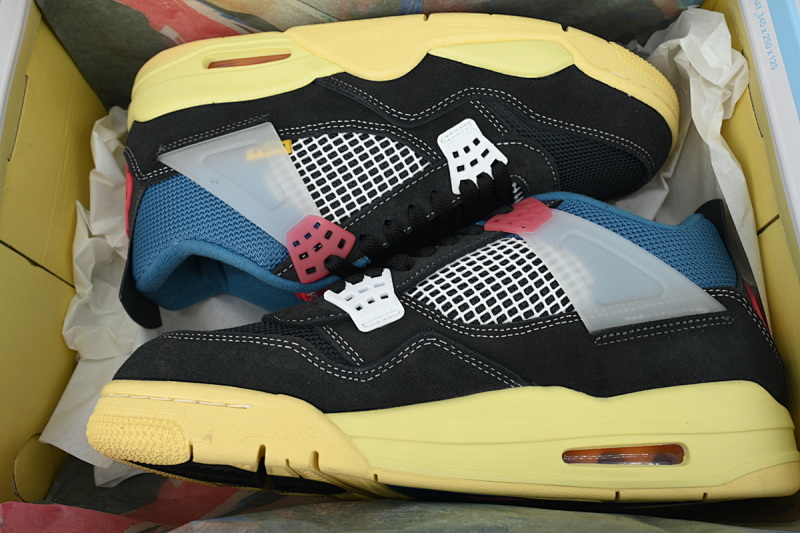 【BA7PB】UN黑蓝 乔丹4代篮球鞋DC9533-001 Union LA x Air Jordan 4 Retro SP Off Noir Black