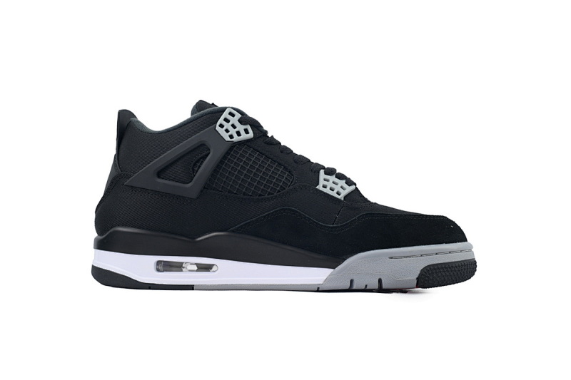 【BA7PB】小阿姆黑色  本地乔丹4代篮球鞋 DH7138-006 Air Jordan 4 Retro Black Canvas