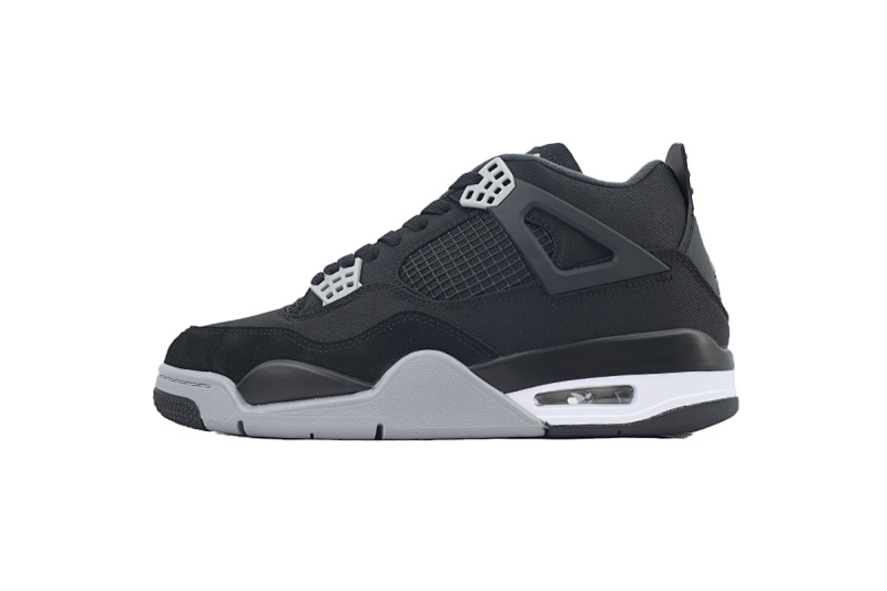 【BA7PB】小阿姆黑色  本地乔丹4代篮球鞋 DH7138-006 Air Jordan 4 Retro Black Canvas