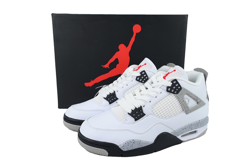 【BA7PB】白水泥 本地版乔丹4代篮球鞋 840606-192 Air Jordan 4 Retro White Cement