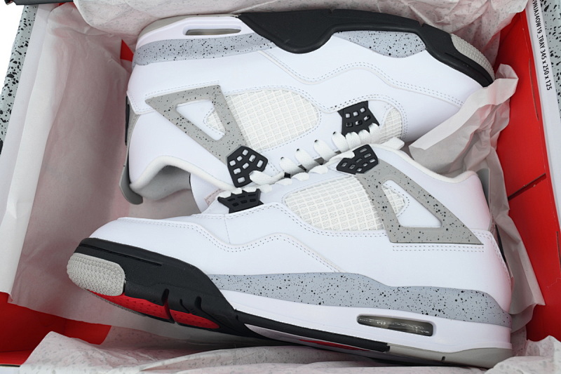 【BA7PB】白水泥 本地版乔丹4代篮球鞋 840606-192 Air Jordan 4 Retro White Cement