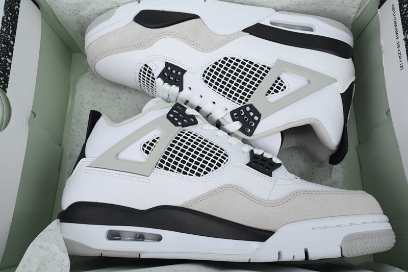 【BA7PB】小白水泥 本地版乔丹4代篮球鞋 DH6927-111 Air Jordan 4 Retro Military Black