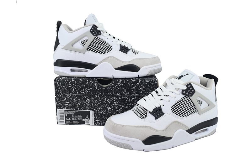 【BA7PB】小白水泥 本地版乔丹4代篮球鞋 DH6927-111 Air Jordan 4 Retro Military Black