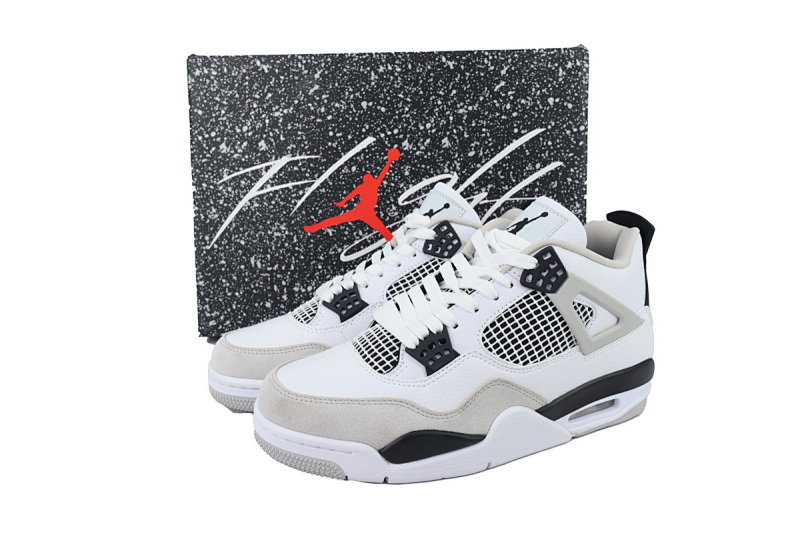 【BA7PB】小白水泥 本地版乔丹4代篮球鞋 DH6927-111 Air Jordan 4 Retro Military Black