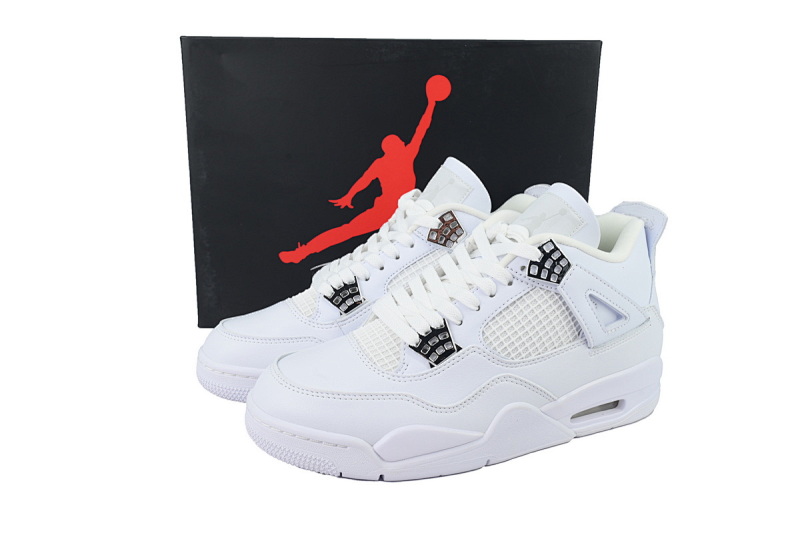 【BA7PB】白猫 本地版乔丹4代篮球鞋 308497-100 Air Jordan 4 Retro Pure Money