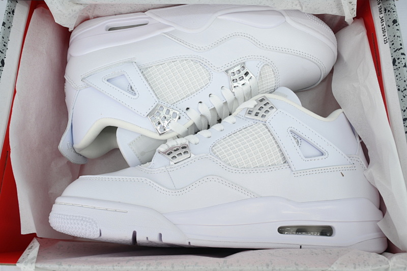 【BA7PB】白猫 本地版乔丹4代篮球鞋 308497-100 Air Jordan 4 Retro Pure Money