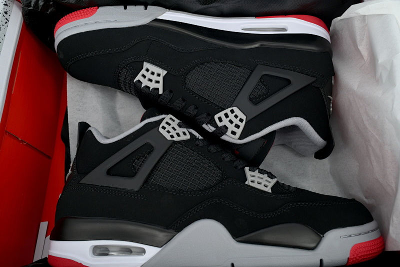 【BA7PB】公牛黑红 本地版乔丹4代篮球鞋 308497-060 Air Jordan 4 Retro Bred