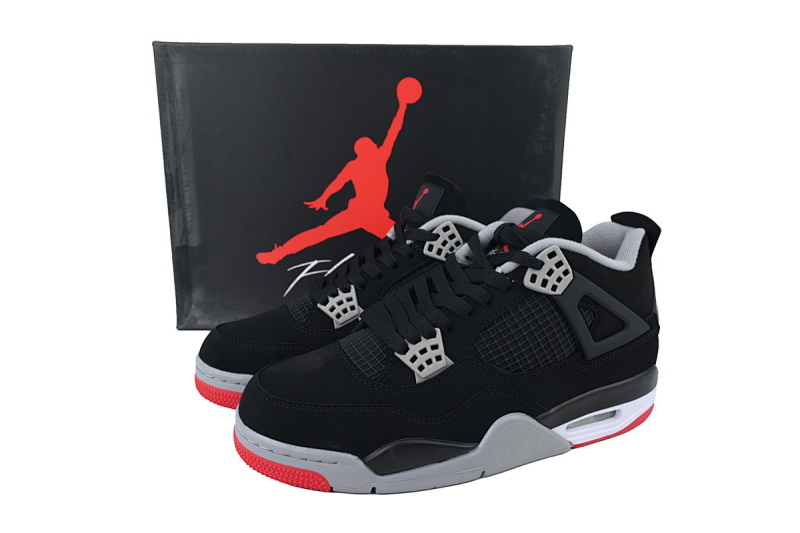 【BA7PB】公牛黑红 本地版乔丹4代篮球鞋 308497-060 Air Jordan 4 Retro Bred