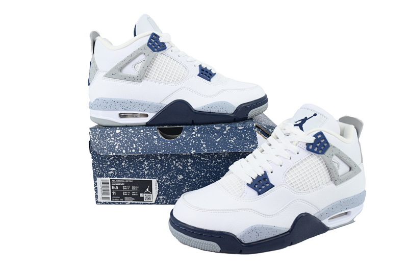 【BA7PB】午夜蓝 本地版乔丹4代篮球鞋 DH6927-140 Air Jordan 4 Retro Midnight Navy