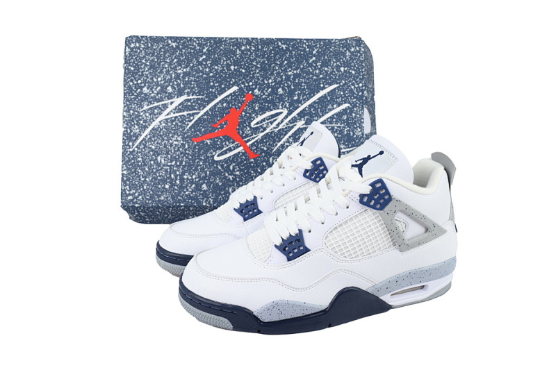 【BA7PB】午夜蓝 本地版乔丹4代篮球鞋 DH6927-140 Air Jordan 4 Retro Midnight Navy