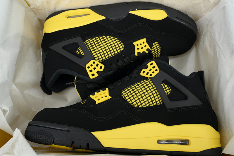 【BA7PB】雷公黑黄  本地版乔丹4代篮球鞋 DH6927-017 Air Jordan 4 Thunder