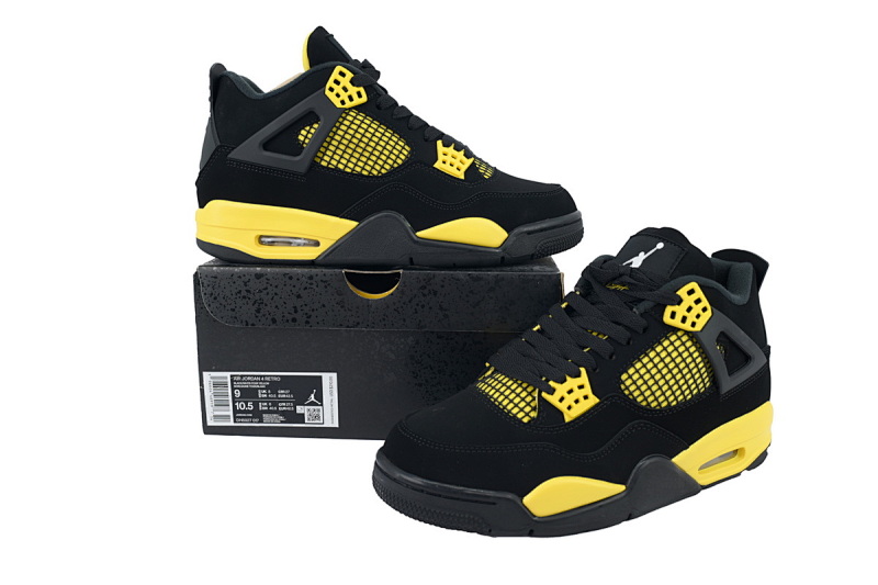 【BA7PB】雷公黑黄  本地版乔丹4代篮球鞋 DH6927-017 Air Jordan 4 Thunder