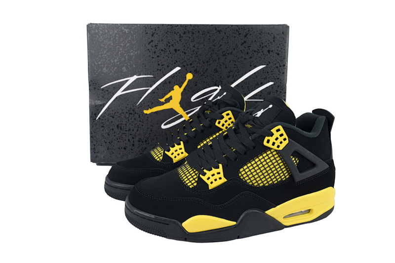 【BA7PB】雷公黑黄  本地版乔丹4代篮球鞋 DH6927-017 Air Jordan 4 Thunder
