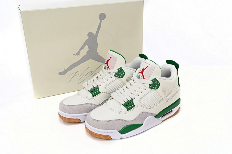 【CA0XH】SB联名 头层皮乔丹4代篮球鞋SB联名球鞋 DR5415-103 Nike SB x Air Jordan 4 “Pine Green”Calaite