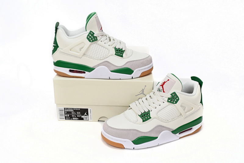 【CA0XH】SB联名 头层皮乔丹4代篮球鞋SB联名球鞋 DR5415-103 Nike SB x Air Jordan 4 “Pine Green”Calaite