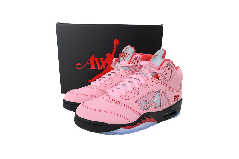 【DA0Y3】黑粉 Y3版乔丹5代篮球鞋 DV4982-600 Awake NY x Air Jordan 5 Retro 'Arctic Pink'