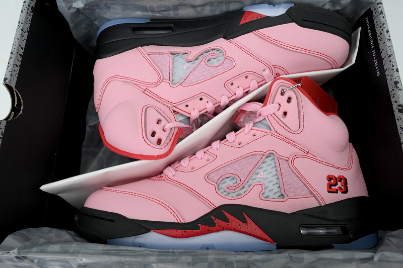 【DA0Y3】黑粉 Y3版乔丹5代篮球鞋 DV4982-600 Awake NY x Air Jordan 5 Retro 'Arctic Pink'