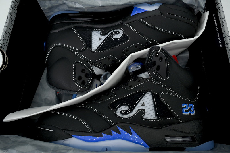 【DA0Y3】黑兰 Y3版乔丹5代篮球鞋 DV4982-004 Awake NY x Air Jordan 5 Retro 'Black Racer Blue'