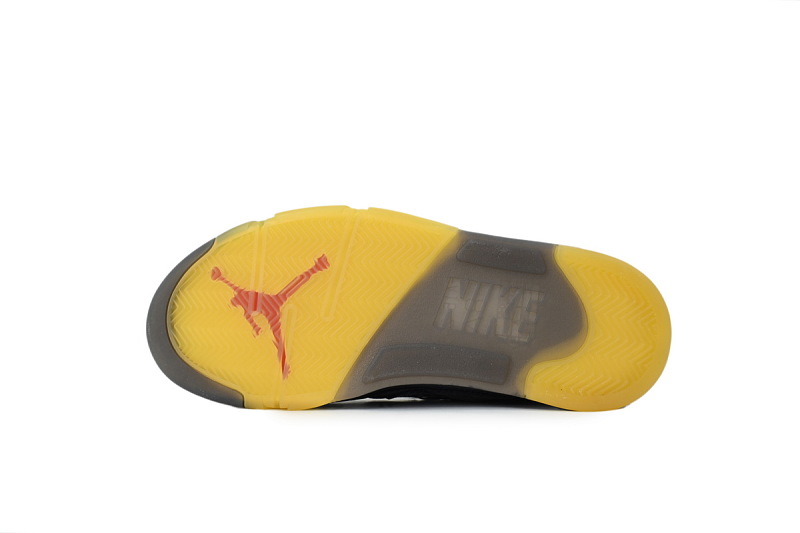 【DA0Y3】OW黑蝉翼 Y3版乔丹5代篮球鞋 CT8480-001 Off-White x Air Jordan 5 Retro SP 'Muslin'