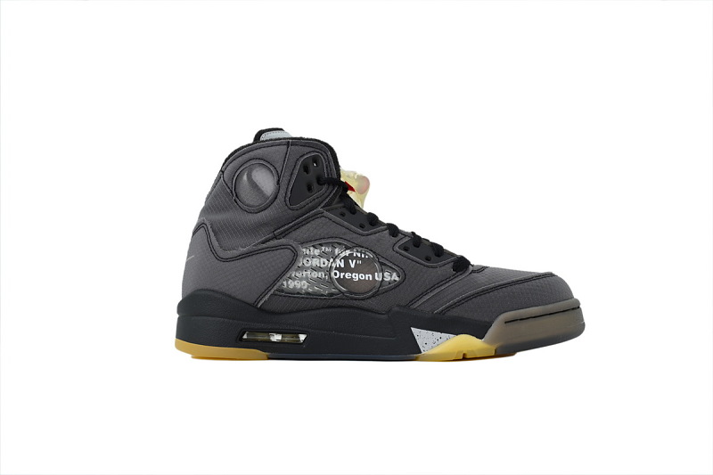 【DA0Y3】OW黑蝉翼 Y3版乔丹5代篮球鞋 CT8480-001 Off-White x Air Jordan 5 Retro SP 'Muslin'