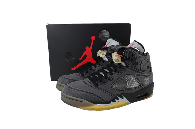 【DA0Y3】OW黑蝉翼 Y3版乔丹5代篮球鞋 CT8480-001 Off-White x Air Jordan 5 Retro SP 'Muslin'