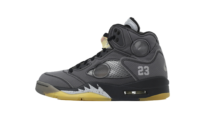 【DA0Y3】OW黑蝉翼 Y3版乔丹5代篮球鞋 CT8480-001 Off-White x Air Jordan 5 Retro SP 'Muslin'