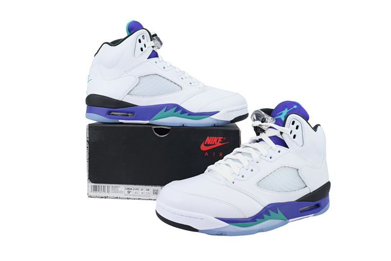 【EA5LR】白紫葡萄 LJR版本乔丹5代 HQ7978-100 Air Jordan 5 Retro 'Grape' 2025