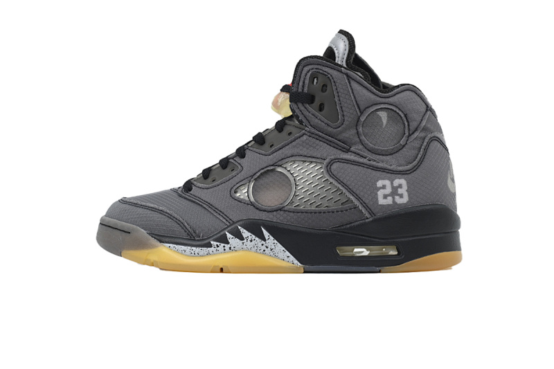 【EA0LR】黑蝉翼 LJR版本乔丹5代 CT8480-001 OFF-WHITE x Air Jordan 5