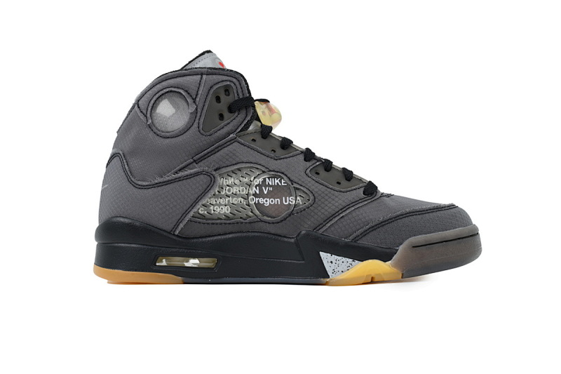 【EA0LR】黑蝉翼 LJR版本乔丹5代 CT8480-001 OFF-WHITE x Air Jordan 5
