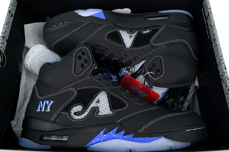 【DA0OG】联名黑蓝  OG版乔丹5代篮球鞋 DV4982-004 Awake NY x Air Jordan 5 Retro 'Black Racer Blue'