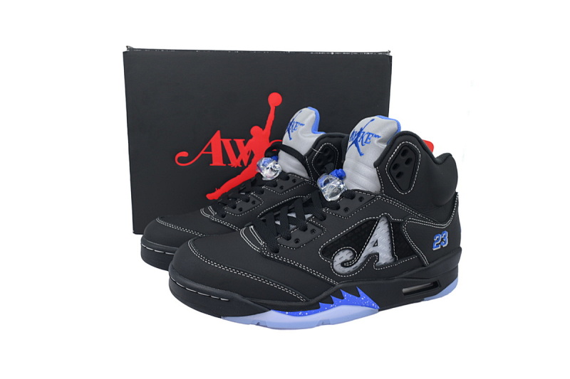 【DA0OG】联名黑蓝  OG版乔丹5代篮球鞋 DV4982-004 Awake NY x Air Jordan 5 Retro 'Black Racer Blue'