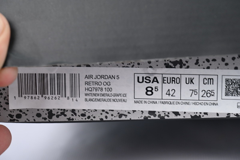 【DA0OG】2025白紫葡萄 OG版乔丹5代篮球鞋 HQ7978-100 Air Jordan 5 Retro 'Grape' 2025