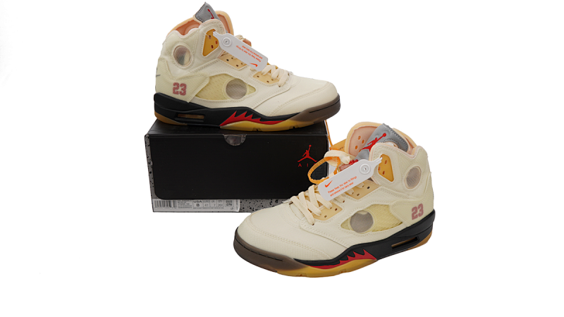 【DA0OG】AJ5白 OG版本乔丹5代篮球鞋 DH8565-100 OFF White x Air Jordan 5 Retro SP Sail
