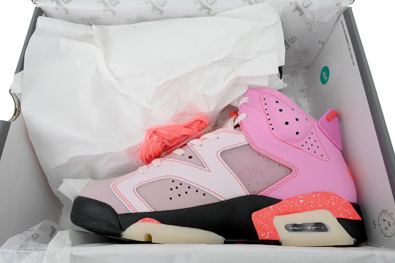【BA1Q1】黑粉 性价比乔丹6代运动篮球鞋 IQ5706-600 Awake NY x Air Jordan 6 Retro 'Playful Pink Infrared'