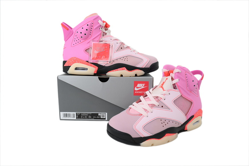 【BA1Q1】黑粉 性价比乔丹6代运动篮球鞋 IQ5706-600 Awake NY x Air Jordan 6 Retro 'Playful Pink Infrared'
