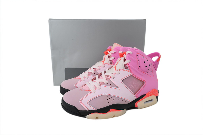 【BA1Q1】黑粉 性价比乔丹6代运动篮球鞋 IQ5706-600 Awake NY x Air Jordan 6 Retro 'Playful Pink Infrared'