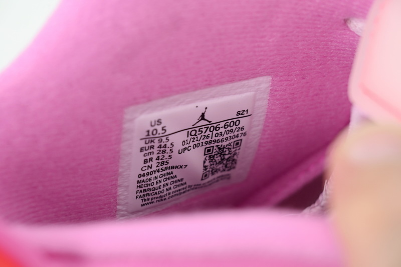 【DA0Y3】黑粉 Y3版本乔丹6代运动篮球鞋 IQ5706-600 Awake NY x Air Jordan 6 Retro 'Playful Pink Infrared'
